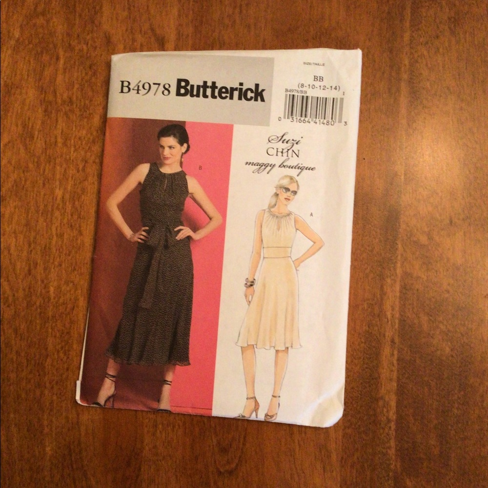 5/$20 Butterick uncut pattern Suzy Chin dress sz 8-14